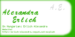 alexandra erlich business card